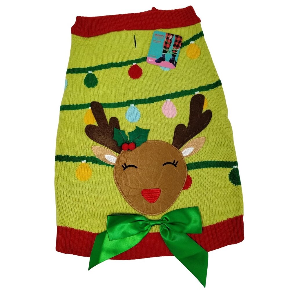 Merry Makings Dog XL 20 to 24 inches Oh Deer Pet Sweater
